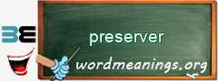 WordMeaning blackboard for preserver